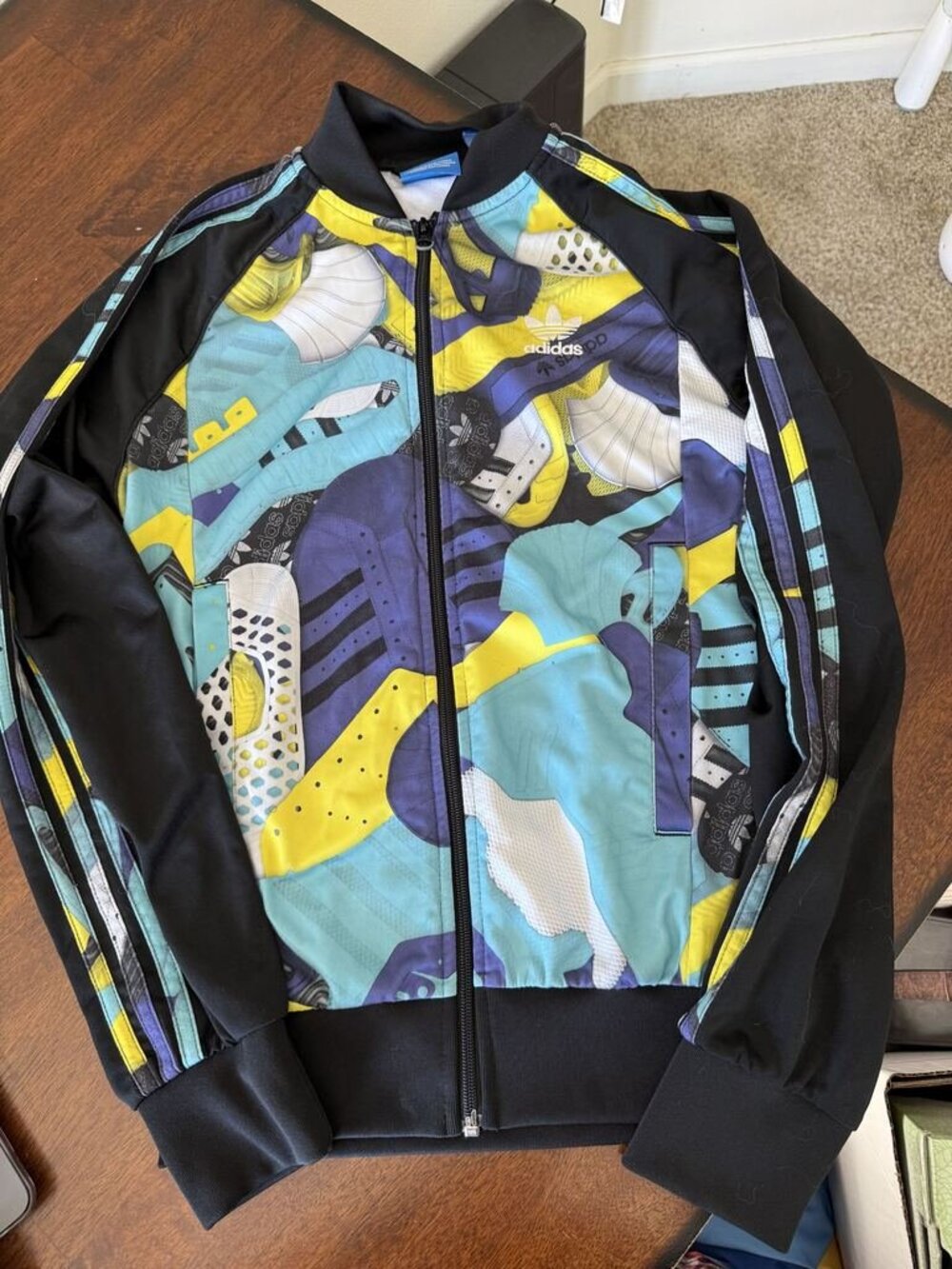 RARE FIND! Adidas Originals Men's Multicolor Shoe Montage Track Jacket Size S